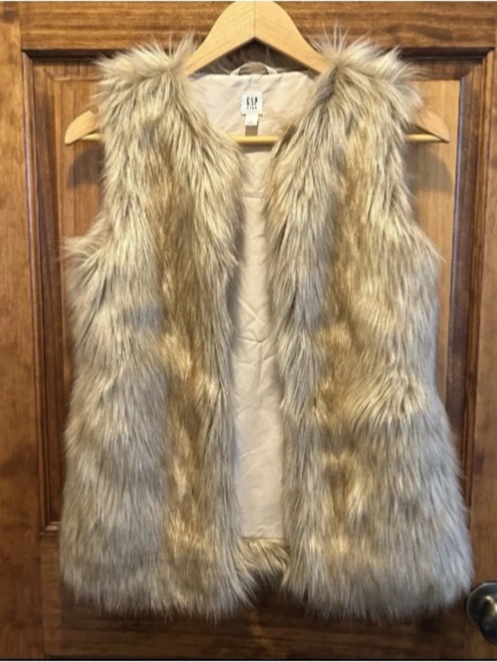 Gap Kids Faux Fur Vest Girls Size XL Silky Lined Dress Clothes Classy Preppy New